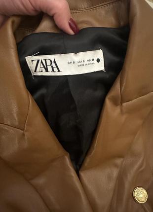 Стильний піджак zara з еко шкіри супер якість6 фото