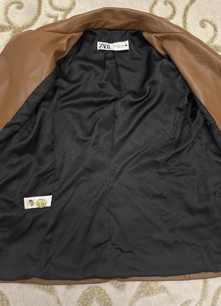 Стильний піджак zara з еко шкіри супер якість7 фото