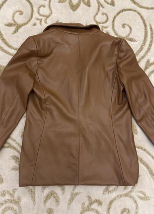 Стильний піджак zara з еко шкіри супер якість9 фото
