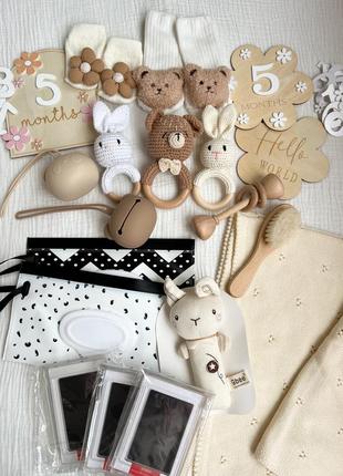 Брязкальце контейнер для пустушки для серветок носки таблички по місяцях