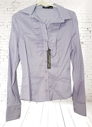 Рубашка-блузка в клітинку