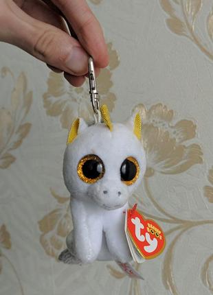 М'яка іграшка брелок  ty pegasus єдиноріг