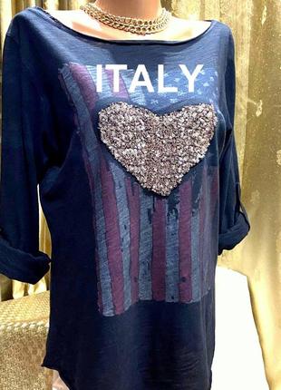 Італія. футболка з рукавом на шлице./italy/.