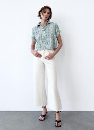 🖤блузка твідова з короткими рукавами жіноча zara🖤