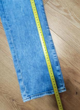 Джинси чоловічі джинсові еластичні сині блакитні завужені slim fit h&m jeans man, розмір m8 фото