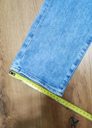 Джинси чоловічі джинсові еластичні сині блакитні завужені slim fit h&m jeans man, розмір m9 фото