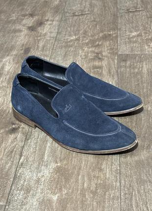 Замшевые лоферы hermes 42р