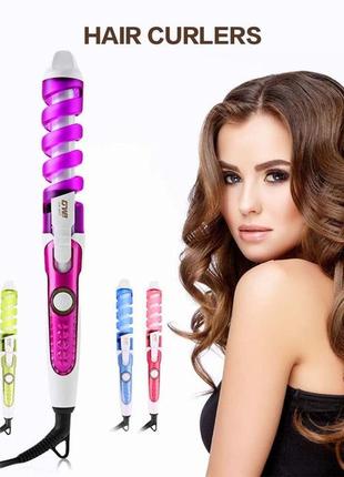 Спиральная плойка для волос, плойка для локонов, плойка для завивки “rizhen” 118