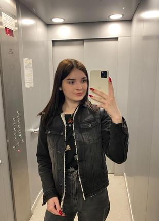 Утеплена джинсова куртка джин совка
