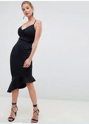 Брендова сукня міді коктельна комбінація від asos