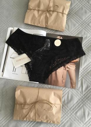 Новые черные кружевные трусики в размере 2xl