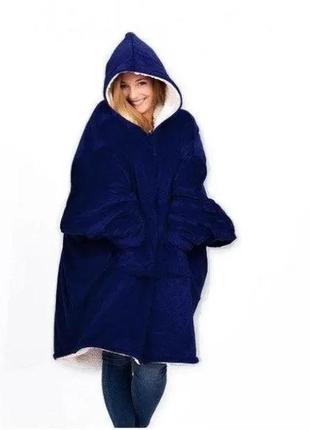 Толстовка плед з капюшоном і рукавами huggle hoodie kawem оверсайз.4 фото