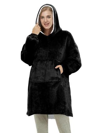 Толстовка плед з капюшоном і рукавами huggle hoodie kawem оверсайз.5 фото