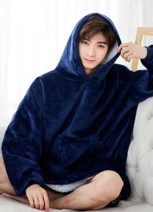 Толстовка плед з капюшоном і рукавами huggle hoodie kawem оверсайз.6 фото