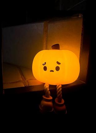 Силіконовий нічник/світильник гарбуз/гарбузовий нічник/мʼяка/мила лампа