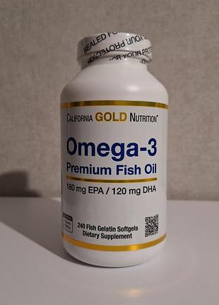 Омега-3, рыбий жир премиального качества от California Gold Nutrition