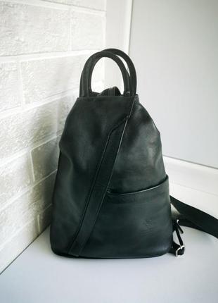Красивая сумка-рюкзак из натуральной кожи vera pelle4 фото