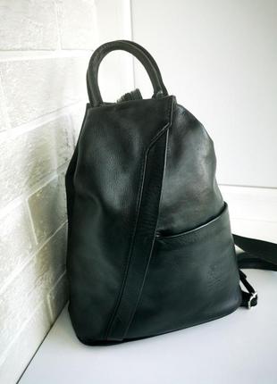 Красивая сумка-рюкзак из натуральной кожи vera pelle2 фото