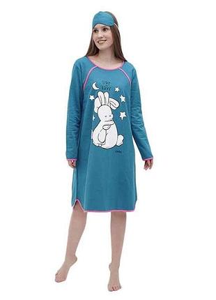 Нічна сорочка жіноча бавовна 100% 020250081_морська хвиля р.52 тм lucci