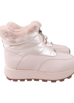 Ботинки женские renzoni молочные балоновые на платформе, 41