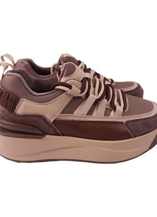 Кросівки жіночі renzoni капучіно текстиль на платформі, 40