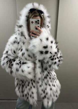 Шуба принт рись в стилі zara🥰