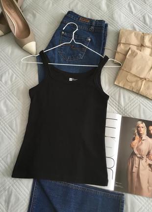 Чёрная хлопковая майка gap