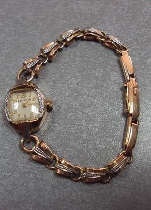 Наручний жіночий годинник bulova з браслетом золото 583 проба ссср 14 карат вага 15,69 г №11129