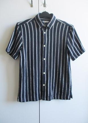 Zara (s) рубашка мужская из рельефной ткани