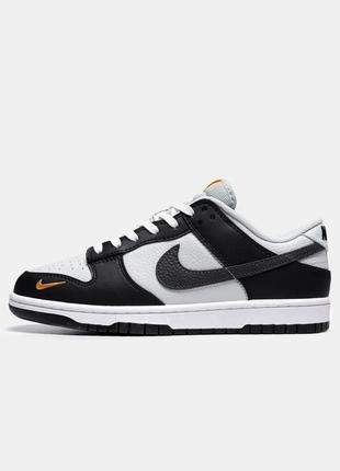 Nike dunk low 'mini swoosh - black total orange' 41