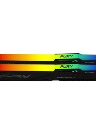Модуль пам'яті / оперативна пам'ять kingston kf552c40bbak2-32 ddr5/32гб/5200mhz/fury beast rgb 2x16 для настільних пк