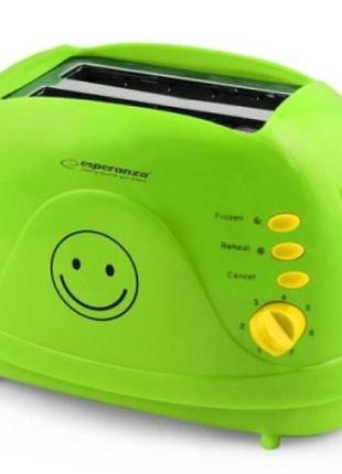 Тостер esperanza smiley ekt003 green