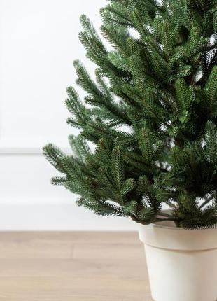 Елка литая "венская" в горшке зеленая 1,10м