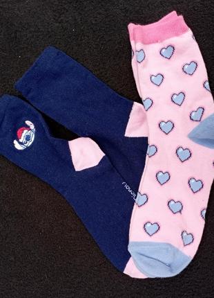 Носки для девочки, стич , 6-8 лет. 2 пары