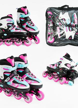 94150 l ролики best roller размер 38-42 колеса pu, переднее колесо свет, стелька 24.5-26.5 см