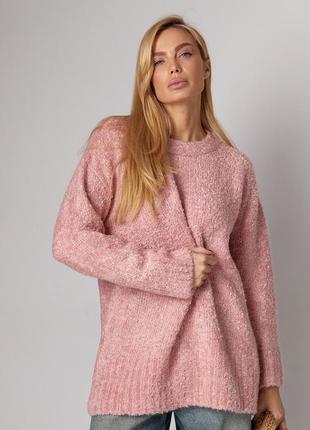 Жіночий подовжений в'язаний джемпер oversize