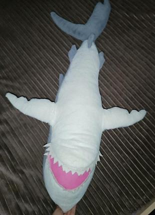 Большая акула,мягкая игрушка акула,серая акула, акула с ikea ,акула4 фото