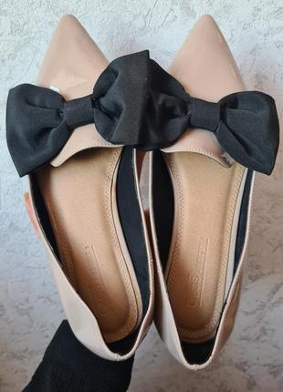 Изысканные балетки туфли с массивным бронтом asos6 фото