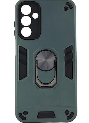 Чехол armored ring для samsung galaxy m15 / m156 противоударный с подставкой кольцо зеленый
