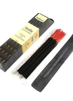 Аромапалочки vanilla tulasi 40 шт с деревянной подставкой