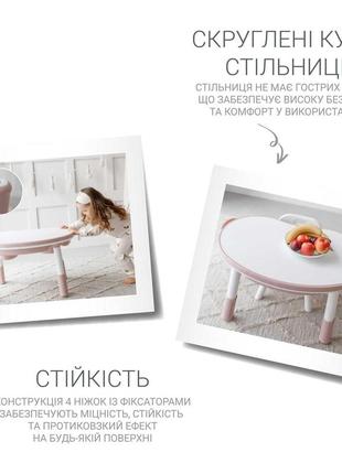 Детский многофункциональный столик и стульчик poppet мультиплей 5в1 rose