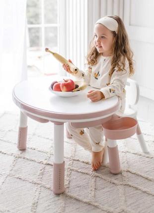 Детский многофункциональный столик и стульчик poppet мультиплей 5в1 rose