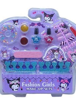 Набір дитячий для манікюру, педикюру, косметика аніме kuromi