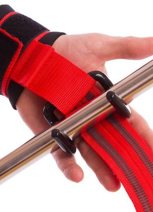 Крюки для подтягивания и тяги на запястья с лямками для тяги (2шт) sp-sport ta-8019 черный