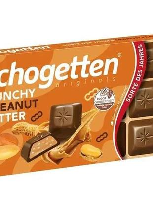 Шоколад молочный с арахисовой пастой  schogetten peanut butter, 100г
