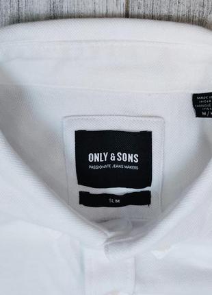 Рубашка мужская белая only &amp; sons3 фото