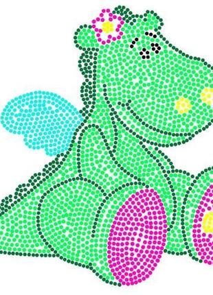 Картина по номерам, детская "дракошка" (25х25 см)