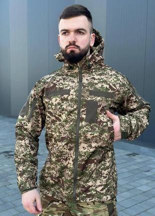 Тактична куртка soft shell демісезонна військова куртка хижак весняна літня куртка з капюшоном для зсу5 фото