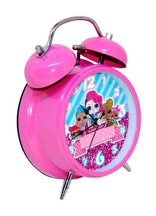Детские настольные часы-будильник металл (12х17х6см) lol (куклы лол)
