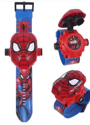 Детские наручные часы с 3d проектором "spiderman (человек-паук)" в оригинальной упаковке5 фото